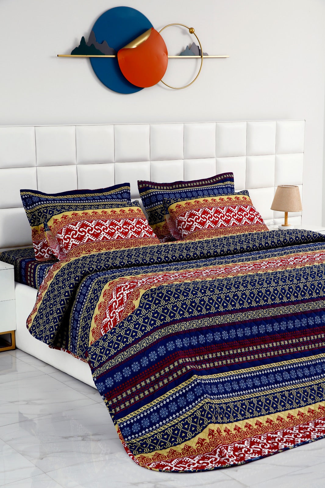 6 PCs Bed Spread Set-Express Bed Spread Apricot