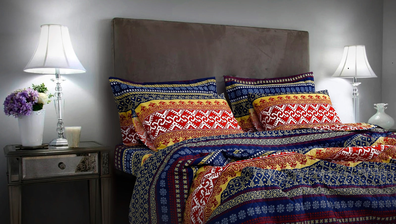6 PCs Bed Spread Set-Express Bed Spread Apricot