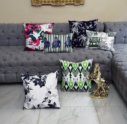 6 PCs Digital Printed Cotton Cushions- Heritage cushions Apricot   