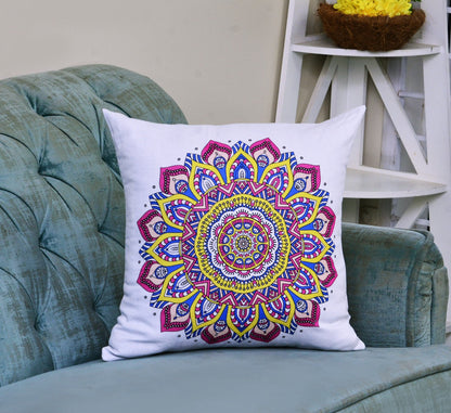 6 PCs Digital Printed Duck Cushions-Mexican Tiles cushions Apricot   