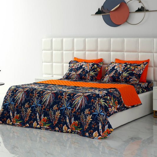 6 PCs Printed Bed Spread Set-Johana Bed Spread Apricot   