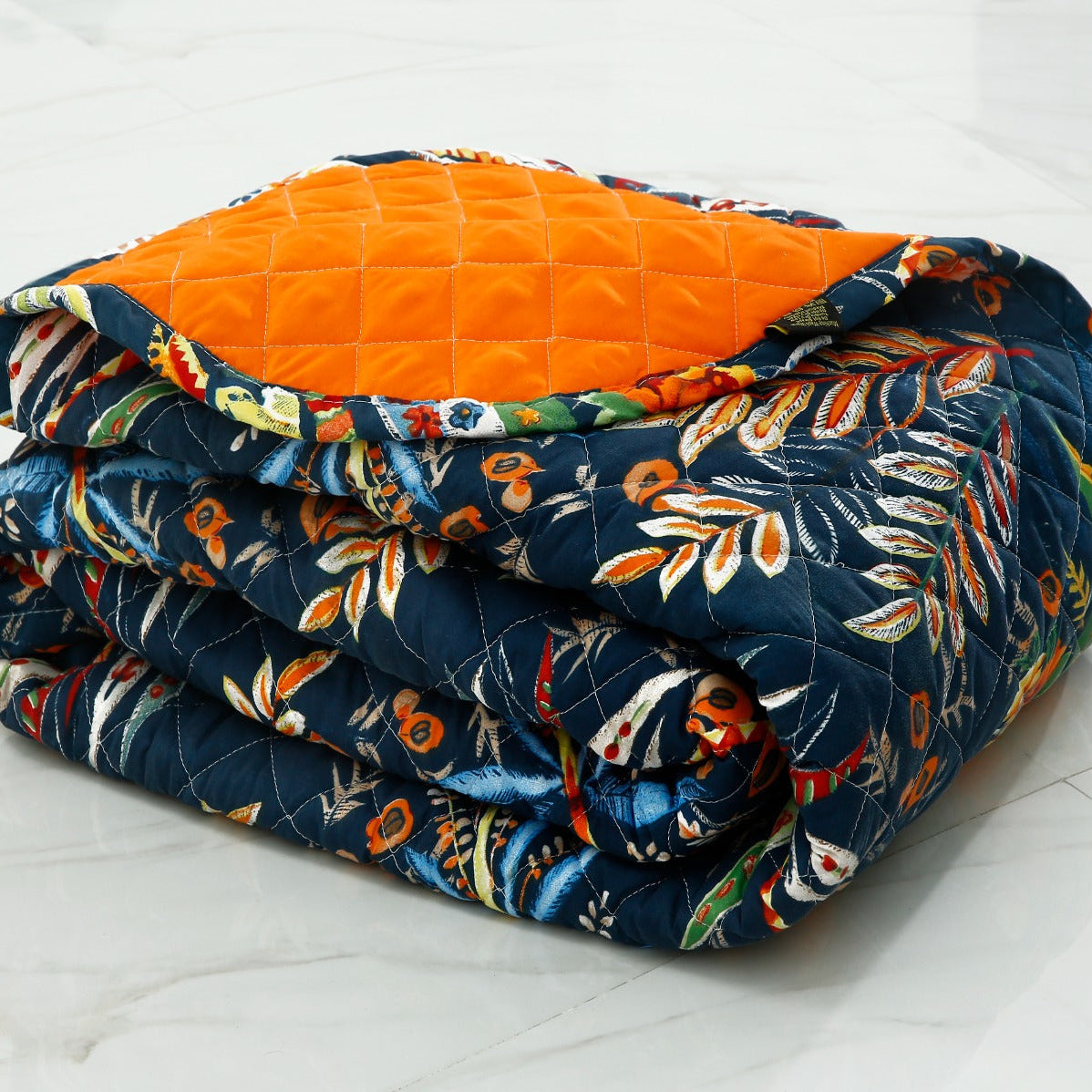 6 PCs Printed Bed Spread Set-Johana Bed Spread Apricot   