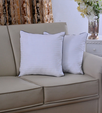 6 PCs Satin Pillows *2 Bed Cushion *2 & Floor Cushion *2 Set-White  Apricot   