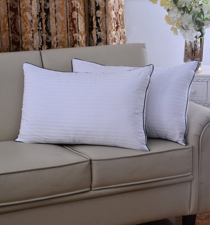 6 PCs Satin Pillows *2 Bed Cushion *2 & Floor Cushion *2 Set-White  Apricot   
