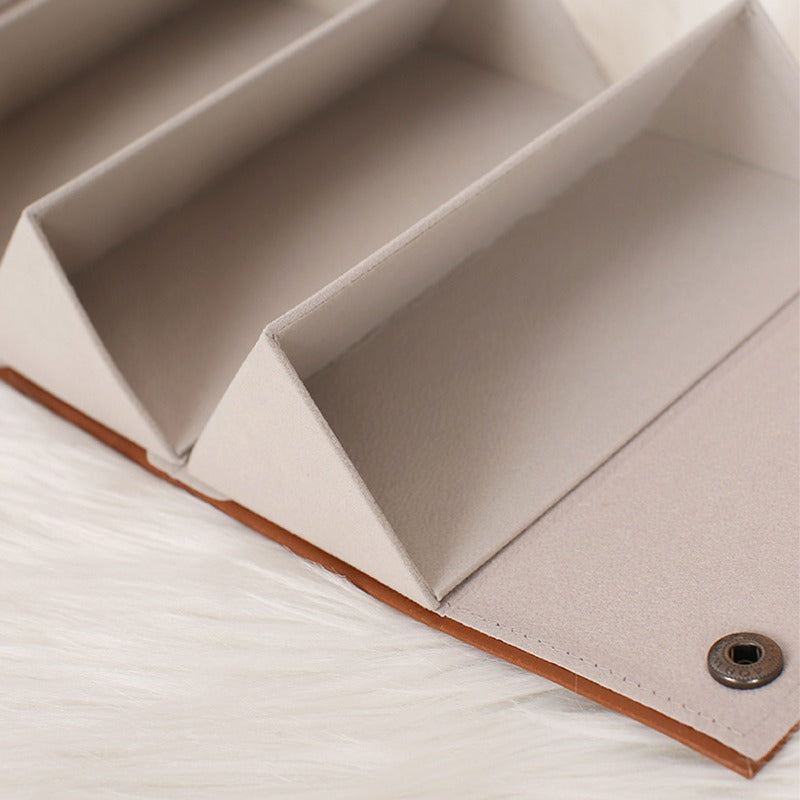 6-slots Portable Glasses Organizer(5094) Storage box Apricot   