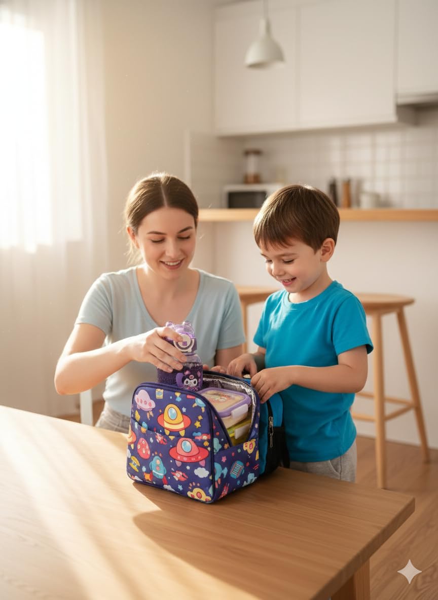 Kids Cartoon Sipper Water Bottle 600ml with Adjustable Strap (SA2510-146)VIOLET Apricot