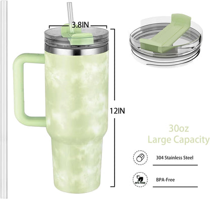 Stanley Quencher H2.0 FlowState™ Tumbler 40 OZ-1200ML-Marble Pattern(Green) Tumbler Apricot
