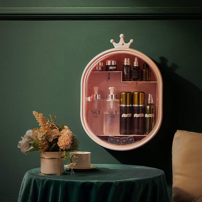 Wall Mounted Makeup Organizer-Pink Cosmetic Organizer Apricot