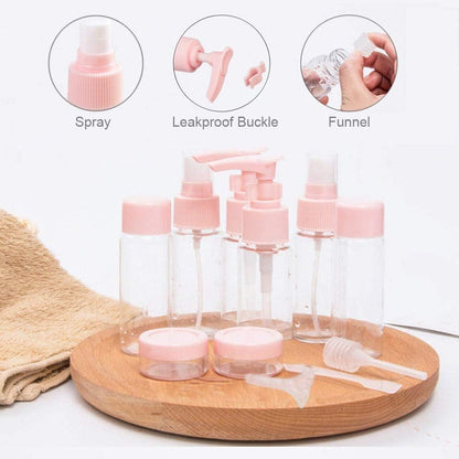 7PCs BPA Free Portable Toiletry Containers Set-(SA2405-178) Cosmetic Pouches Apricot