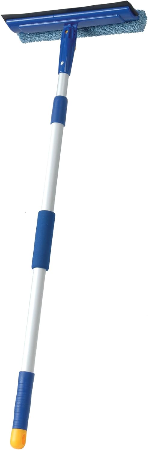 Window & Glass Cleaner With Telescopic Handle & Rubber Squeegee SA2408-115 Glass Cleaner Apricot