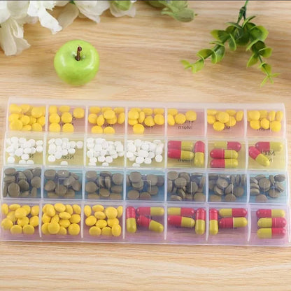 28 Grids Pill Container Pill Box Holder-SA2408-199 Apricot
