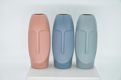 2PCs Nordic Style Vase Container (SA2510-096) Candle Stand Apricot