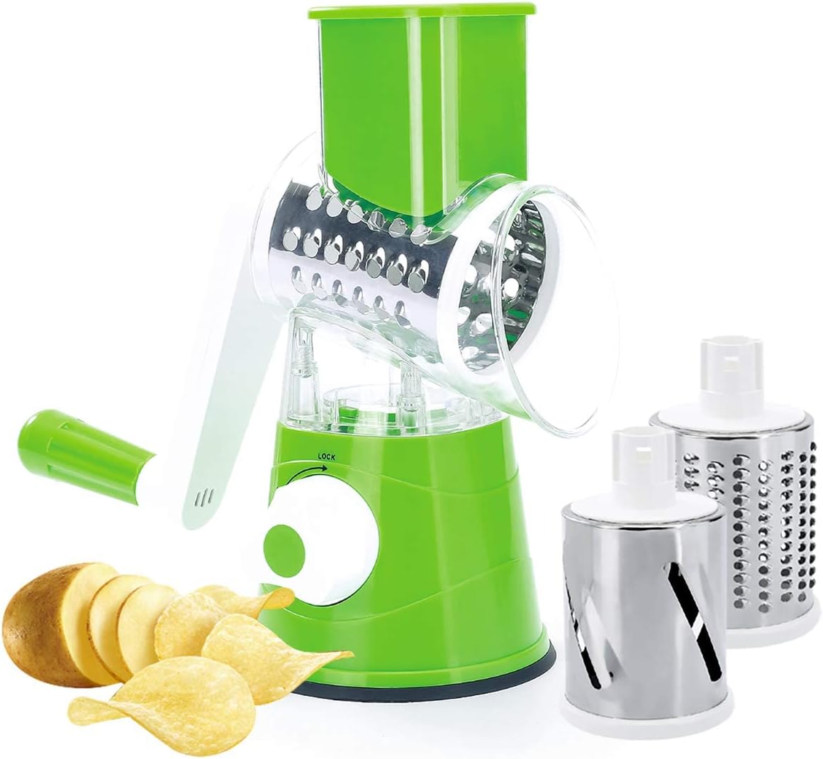Vegetable Slicer with 3 Interchangeable Blades (SA2510-021)GREEN Spice and sugar Jar Apricot