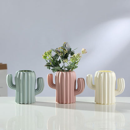 2PCs Nordic Style Vase Container (SA2510-090) Candle Stand Apricot