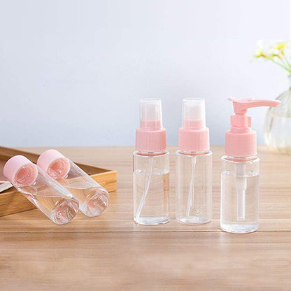 7PCs BPA Free Portable Toiletry Containers Set-(SA2405-178) Cosmetic Pouches Apricot
