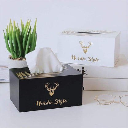 Nordic Style Wooden Tissue Box SA2405-23 Tissue Box Apricot