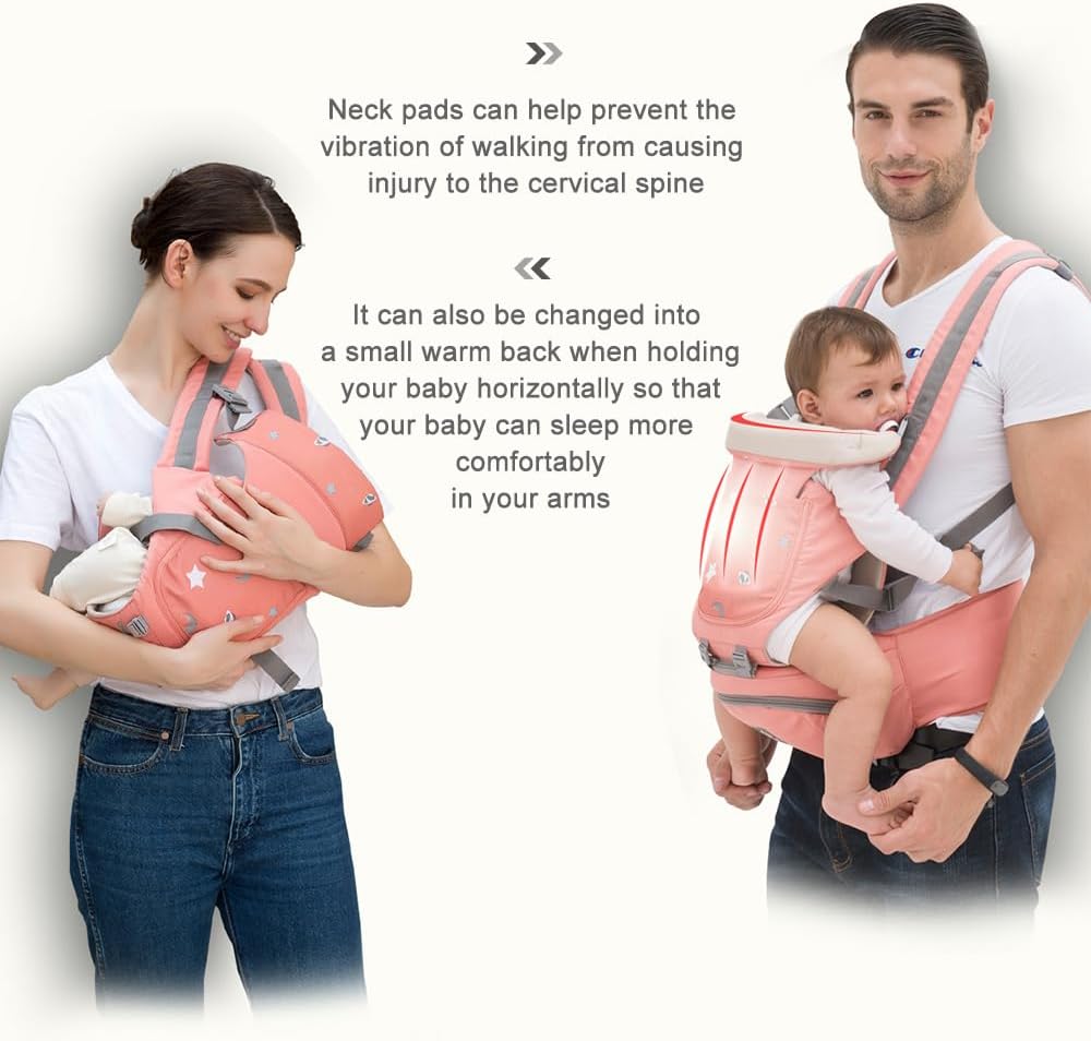 Multifunctional Baby Carrier for Newborn to Toddlers-SA2408-181(PINK) Blankets Apricot