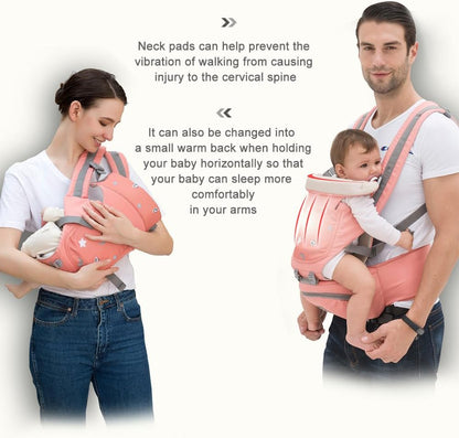 Multifunctional Baby Carrier for Newborn to Toddlers-SA2408-181(PINK) Blankets Apricot