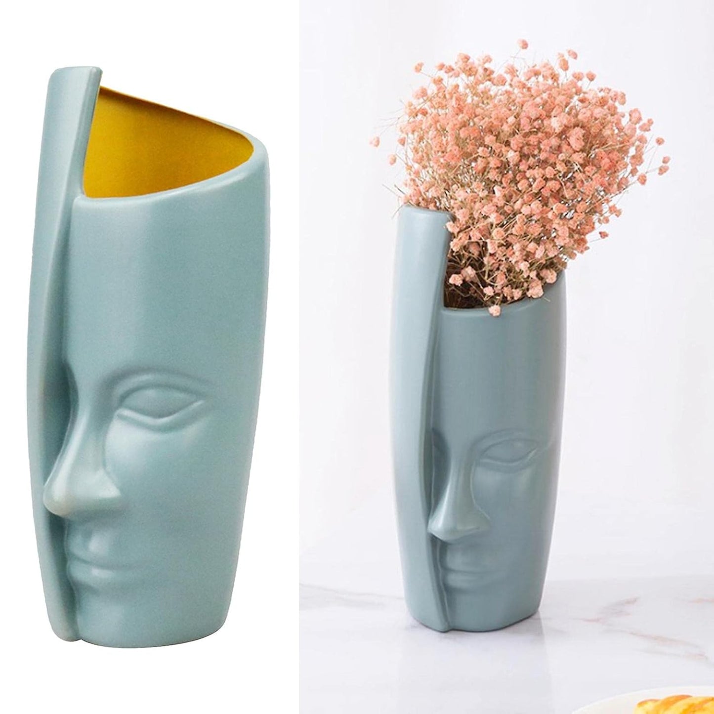 Face-Shaped Vase (SA2510-093) Apricot