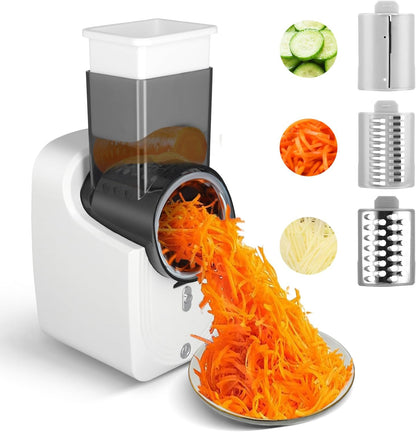 Electric Automatic Multi Grater with 3 Types Slice (SA2510-022) Spice and sugar Jar Apricot