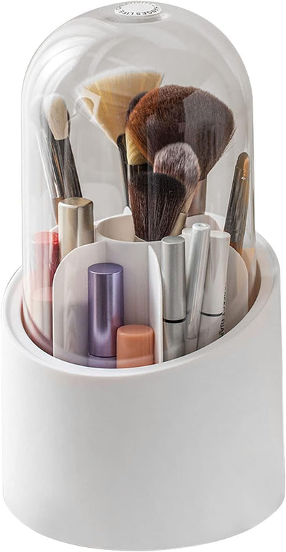 1 Piece 360° Rotating Makeup Brush Holder-SA2408-192 Cosmetic Organizer Apricot