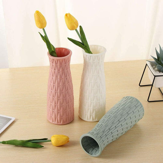 2PCs Nordic Style Vase Container (SA2510-095) Candle Stand Apricot