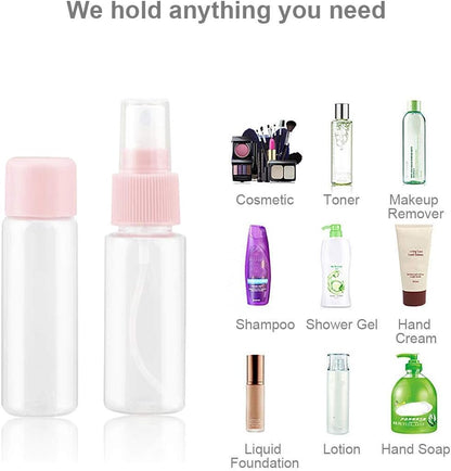 7PCs BPA Free Portable Toiletry Containers Set-(SA2405-178) Cosmetic Pouches Apricot