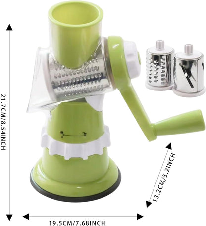 Vegetable Slicer with 3 Interchangeable Blades (SA2510-020)Green Spice and sugar Jar Apricot