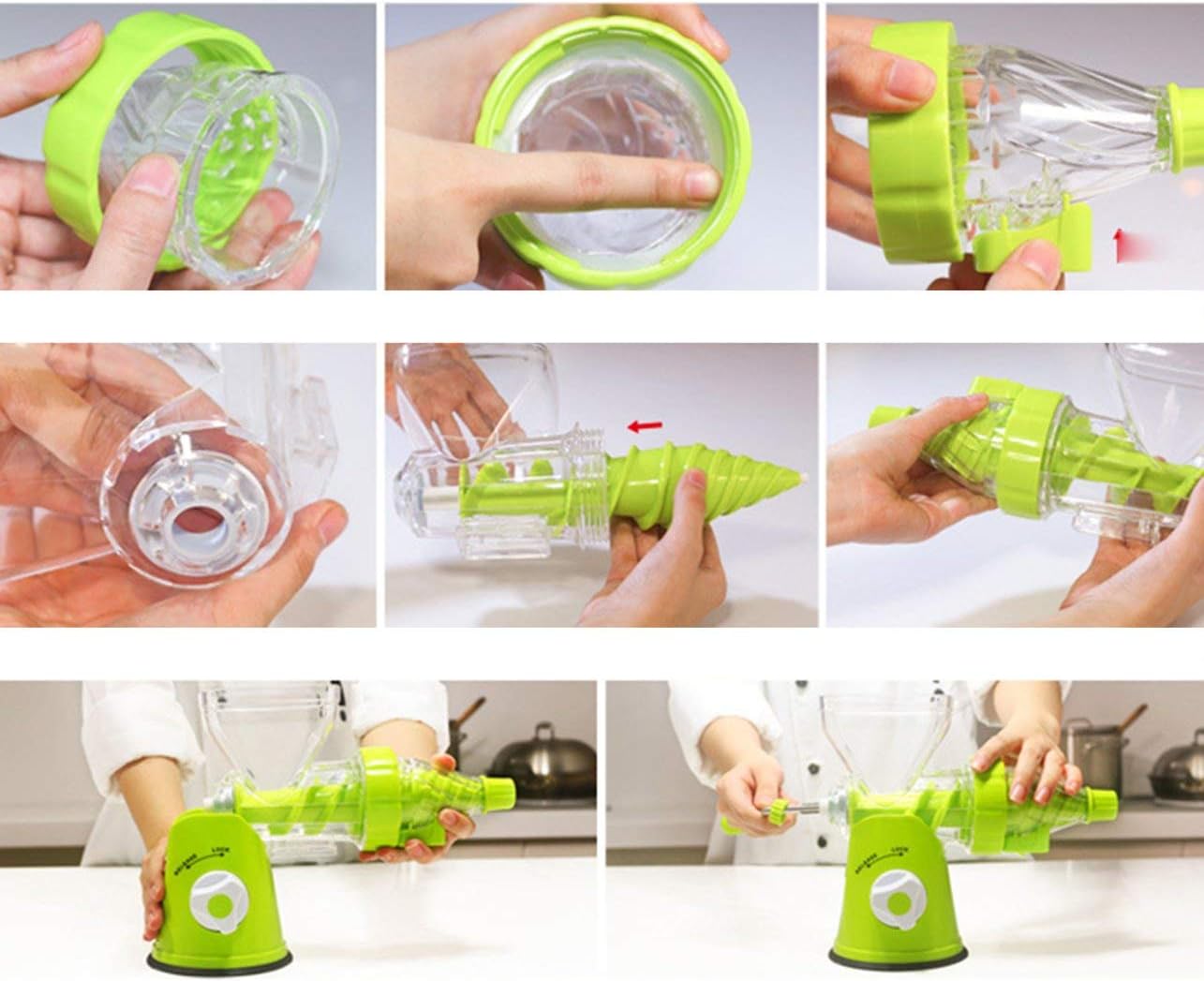 Multifunction Manual Juicer (SA2510-019) Spice and sugar Jar Apricot