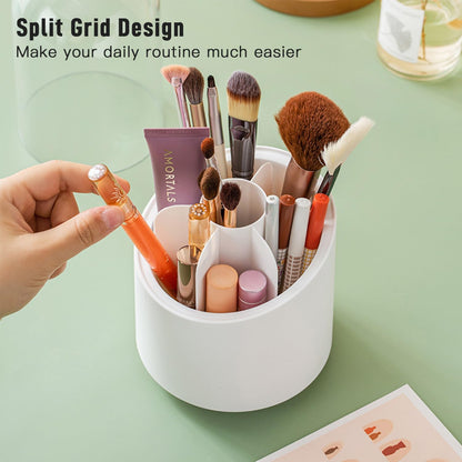 1 Piece 360° Rotating Makeup Brush Holder-SA2408-192 Cosmetic Organizer Apricot