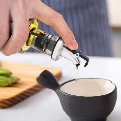 Glass Containers Glass & Stainless Steel Oil Pot (SA2510-015) Spice and sugar Jar Apricot