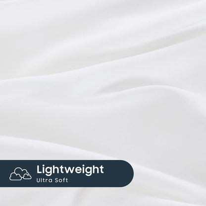 Duvet Cover-White Bed Sheets Apricot