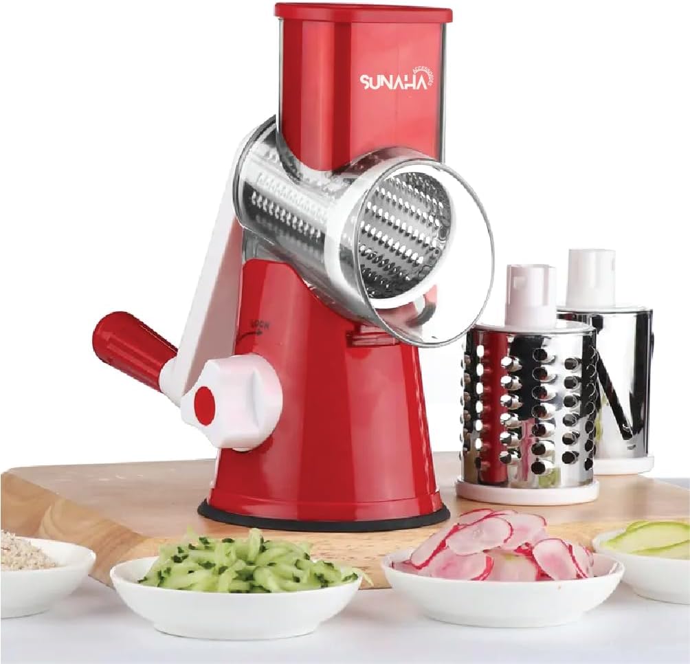 Vegetable Slicer with 3 Interchangeable Blades (SA2510-021)RED Spice and sugar Jar Apricot