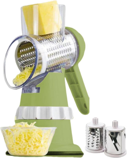 Vegetable Slicer with 3 Interchangeable Blades (SA2510-020)Green Spice and sugar Jar Apricot