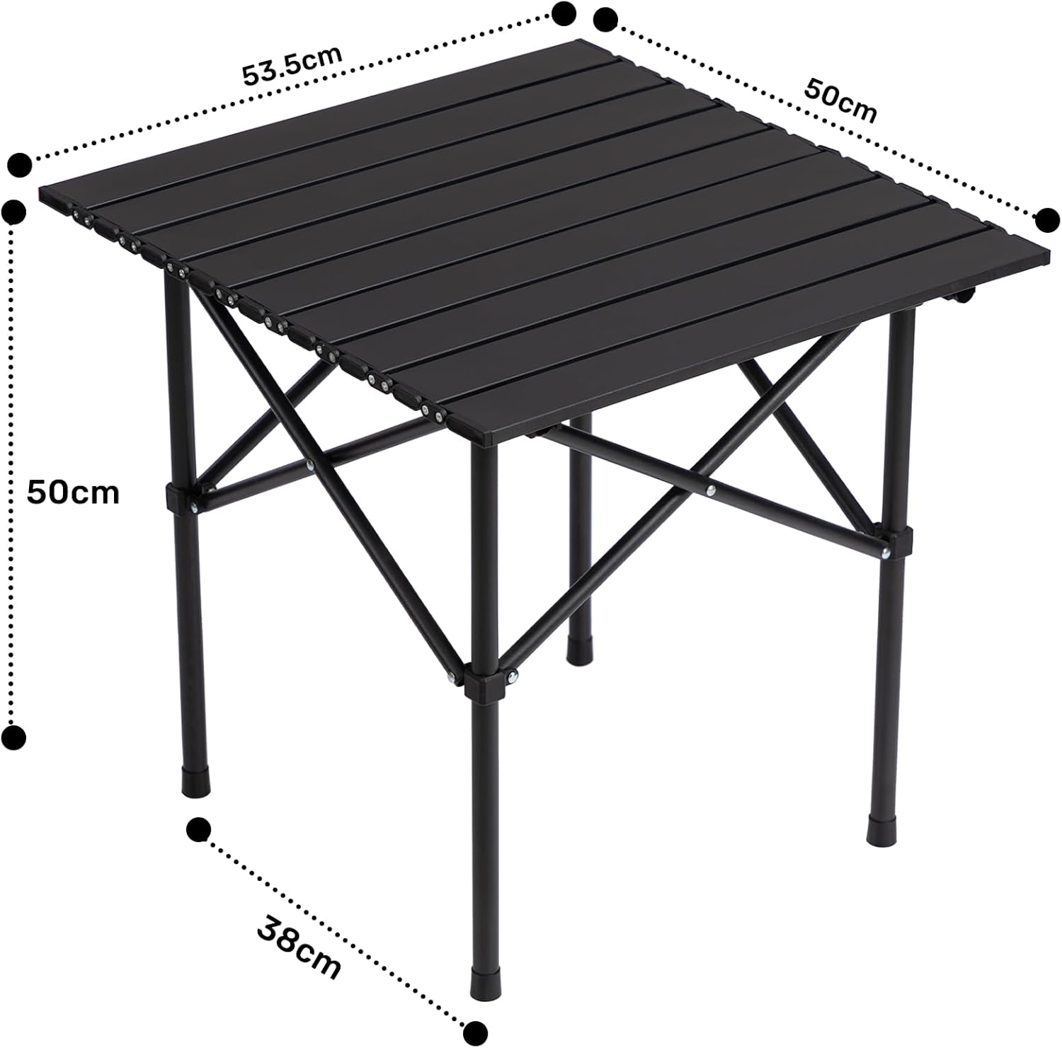 Folding Aluminum Table(SA2405-15)-Black Apricot