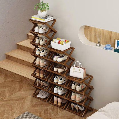 5 Tier Bamboo Shoe Rack (SA2510-051) Storage Organizer Apricot