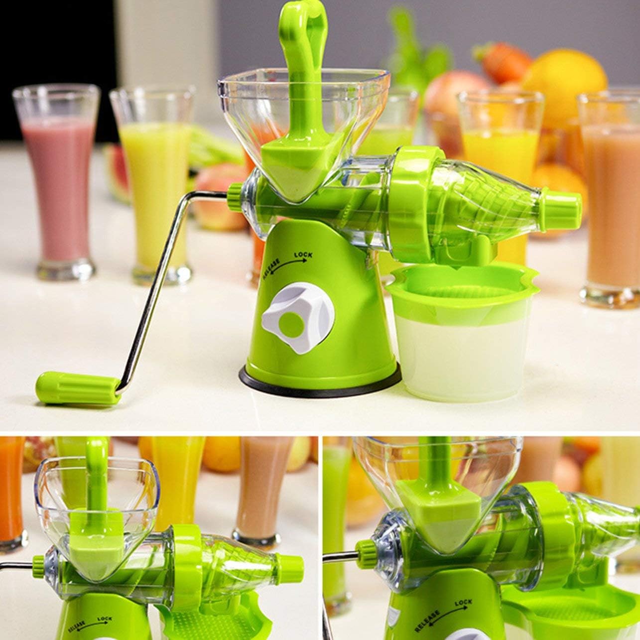 Multifunction Manual Juicer (SA2510-019) Spice and sugar Jar Apricot