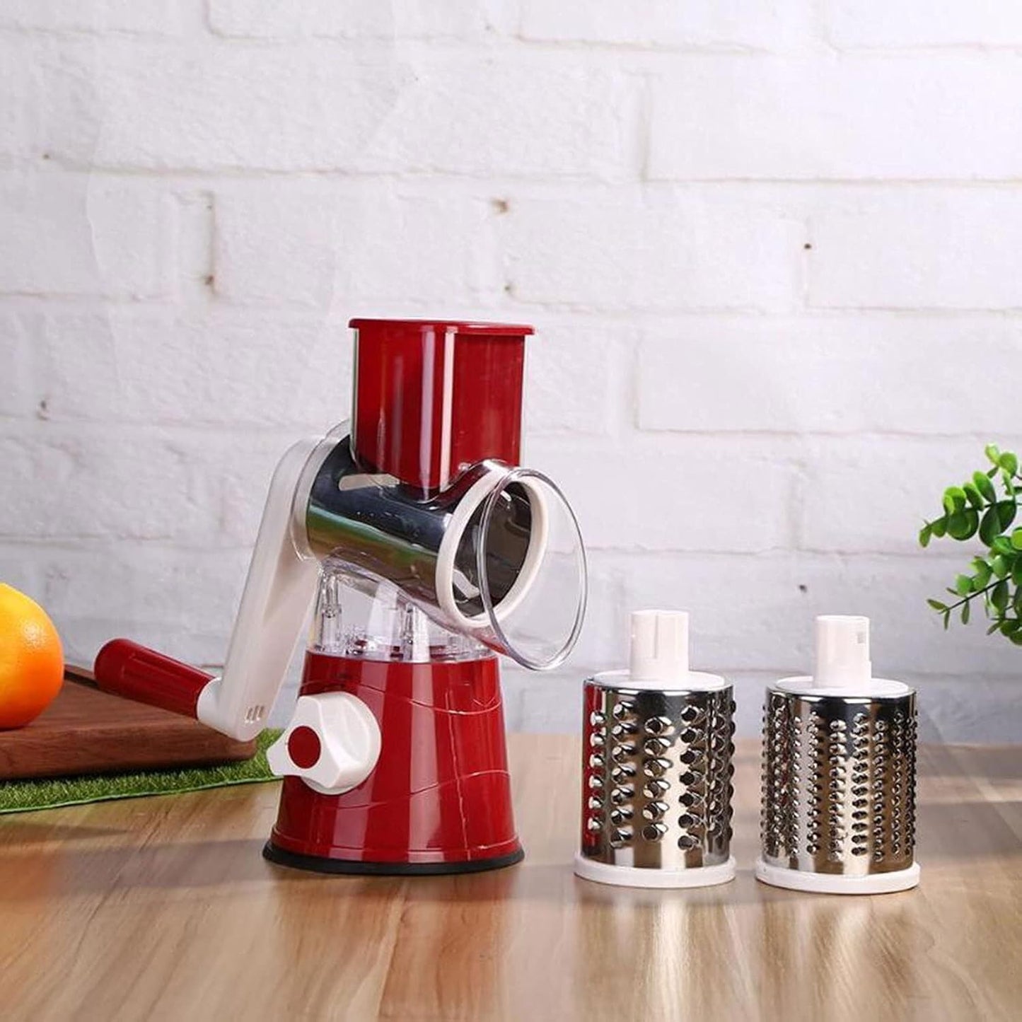 Vegetable Slicer with 3 Interchangeable Blades (SA2510-021)RED Spice and sugar Jar Apricot