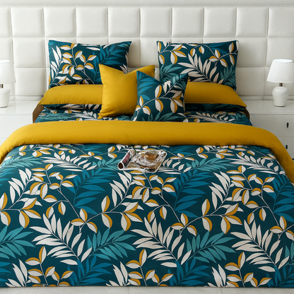 Duvet Cover-Tropicals Bed Sheets Apricot