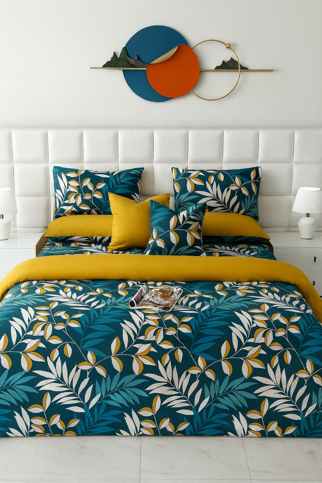 Duvet Cover-Tropicals Bed Sheets Apricot