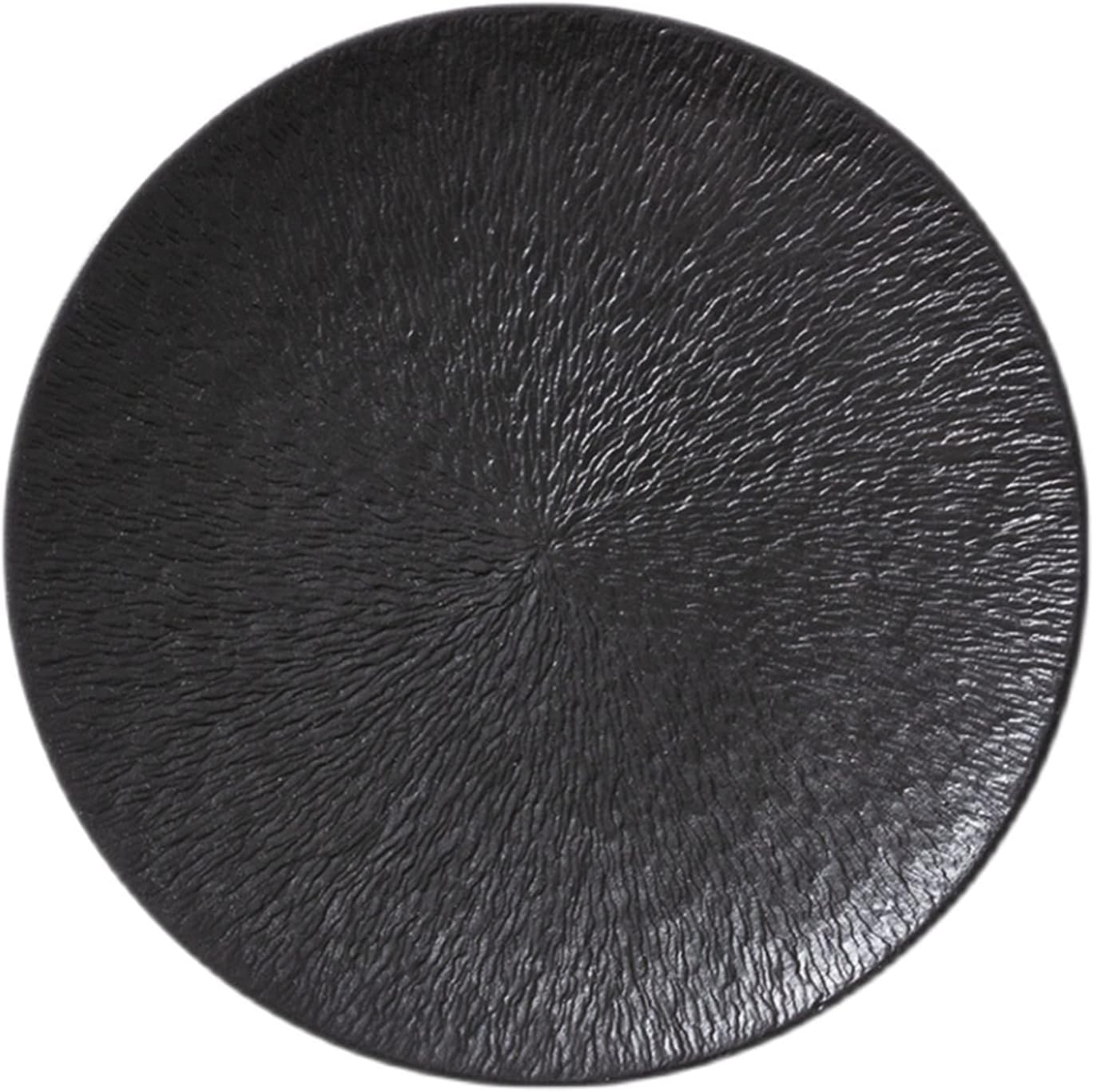 6 Creative Dining Plate with Stone Texture Pattern-Black cooking set Apricot