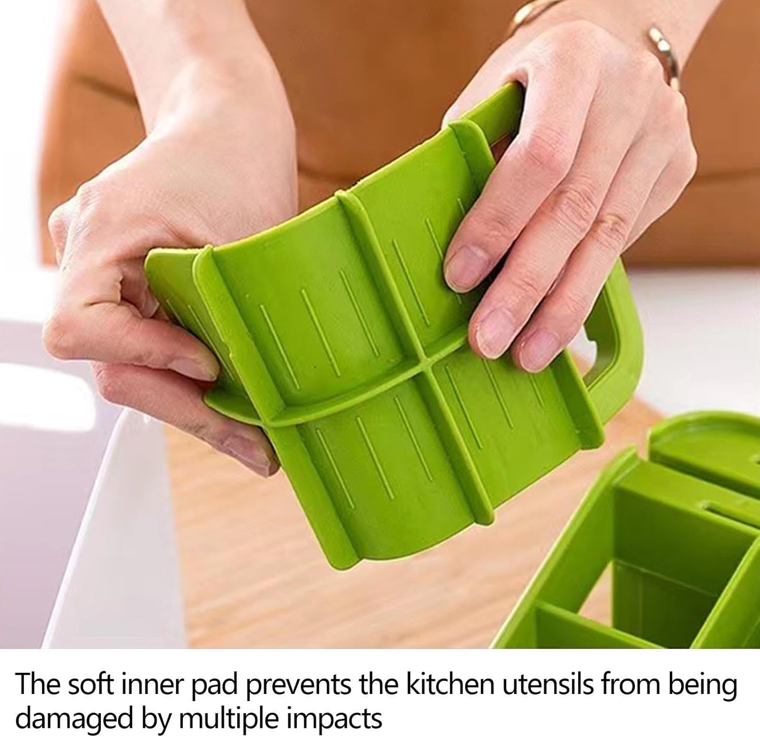Multipurpose Kitchen Utensil Holder-SA2411-43 cutlery holder Apricot
