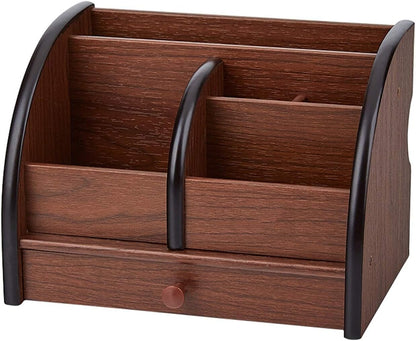 Multifunctional Wooden Pen/Pencil Holder Table Organizer Apricot