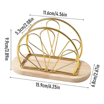 Metallic Napkins & Tissue Holder-Flowers(SA2408-132) Tissue Box Apricot