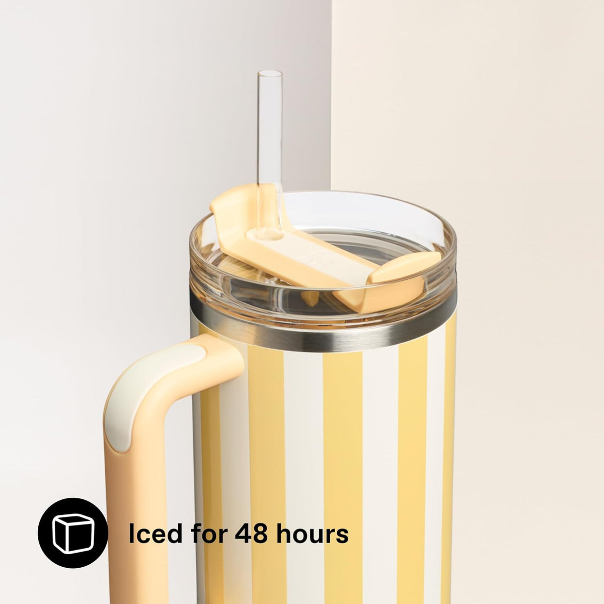 STANLEY Quencher H2.0 FlowState Tumbler SA2607-02(Lemon Stripes) Tumbler Apricot