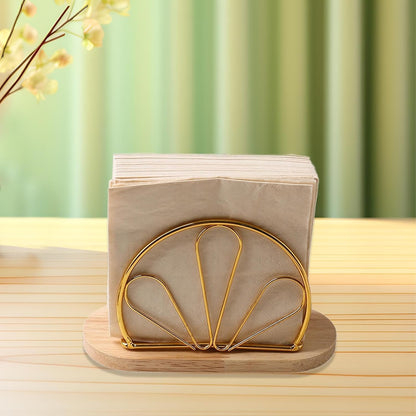 Metallic Napkins & Tissue Holder-Flowers(SA2408-132) Tissue Box Apricot