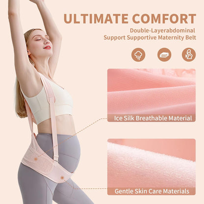 Belly Bands for Pregnant Women With Double Support-SA2411-55 Blankets Apricot