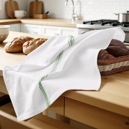 100% Cotton Kitchen Towels & Napkins 6 Pack- MINT Apricot
