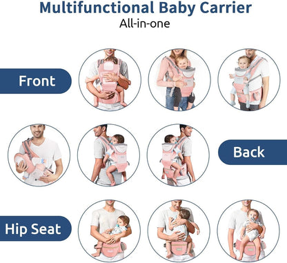 6-in-1 Baby Carrier Baby Strap with Waist Stool-SA2408-183(Sea Gree) Blankets Apricot