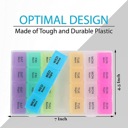 28 Grids Pill Container Pill Box Holder-SA2408-198 Pillboxes Apricot